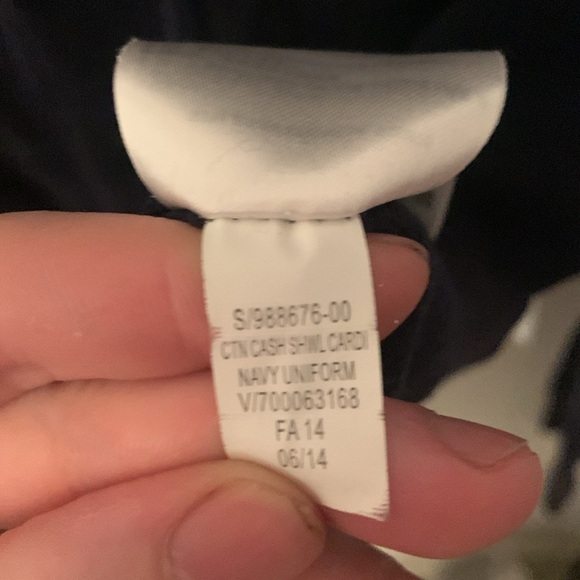 Extremely Stylish Elegant GAP Cotton Cashmere Full Button Up Dark Blue Cardigan - Picture 7 of 7